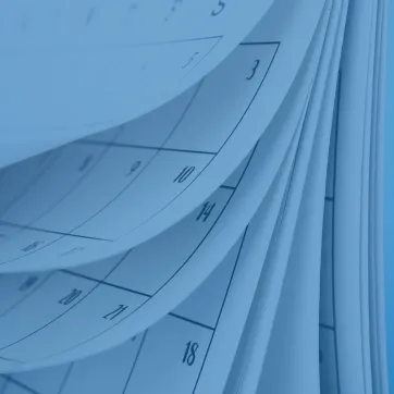 Photo shows calendar flipping pages